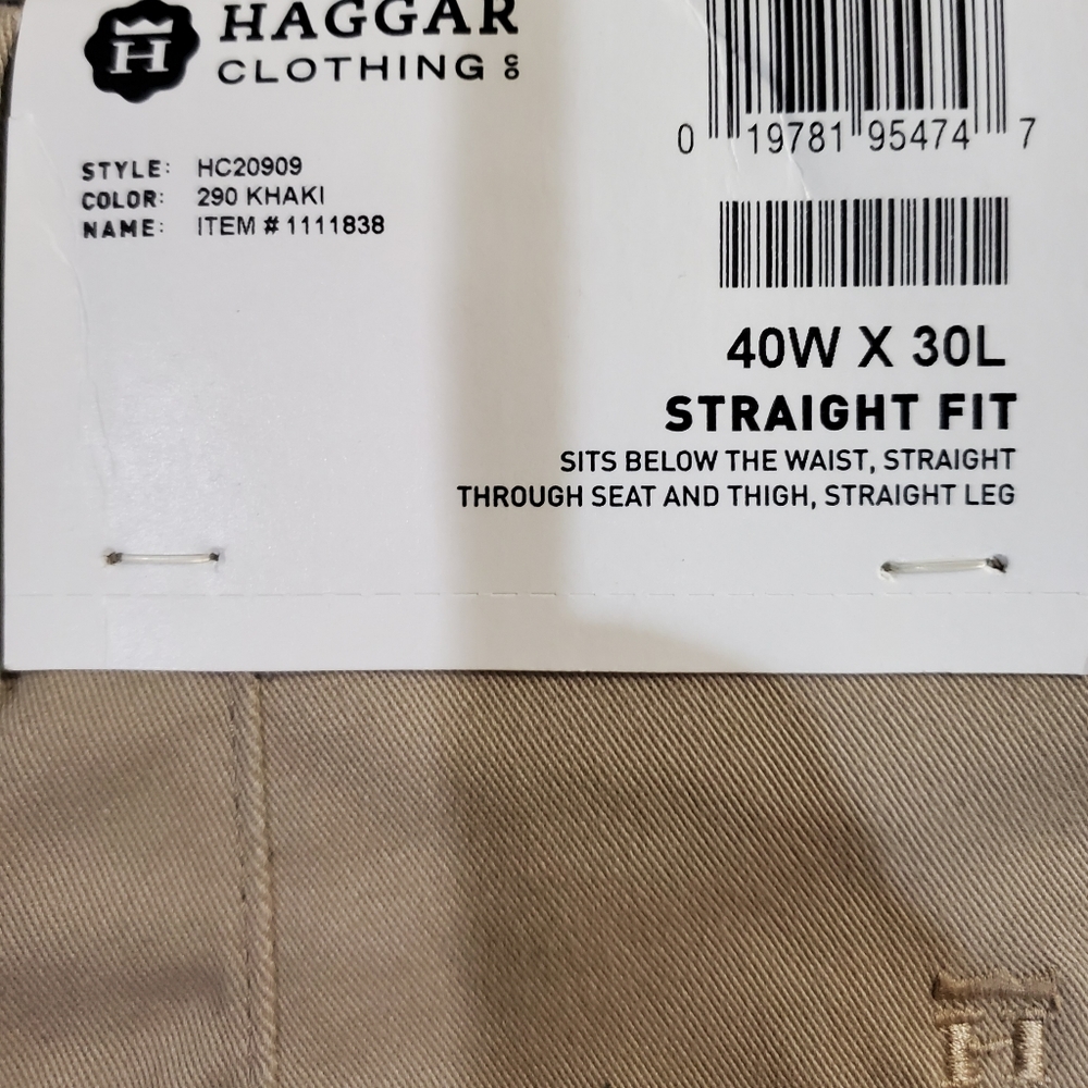 Very nice, NWT, HAGGAR KHAKI PANTS